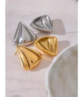 Triangle Stud Earrings Metal 18K