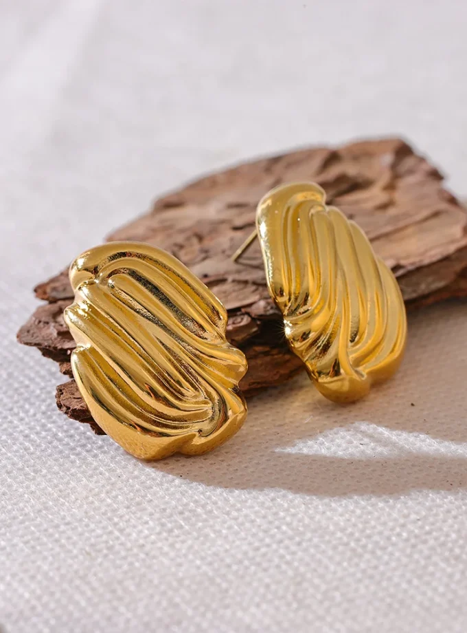 Geometric Unusual Earrings 18K Plated Stainless Steel